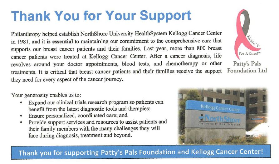 kellogg cancer center thank you letter