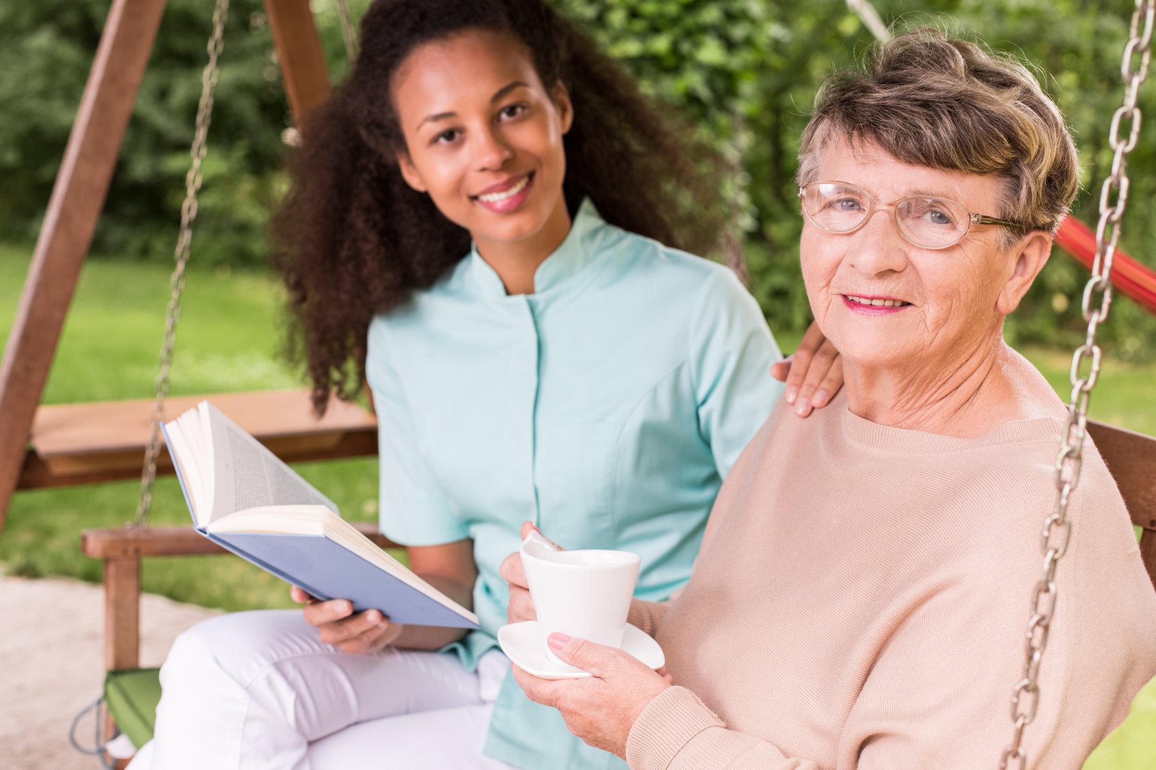 Caregiver and Elderly Woman