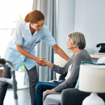 Home caregiver and elderly